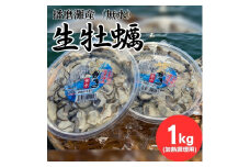 [№5258-0922]播磨灘産　無水生かき（加熱調理用） むき身500g×2ｐ 【 国産 牡蠣 かき 加熱調理用 焼き牡蠣 蒸し牡蠣 人気 】