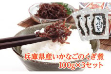 [№5258-1004]兵庫県産 いかなごのくぎ煮 100g×3セット