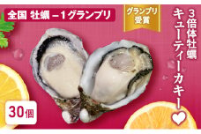 [№5258-1313]全国牡蠣−1グランプリ グランプリ受賞 3倍体カキ キューティーカキー 30個 牡蠣 かき カキ 生食 殻付き 冷蔵 姫路市 兵庫