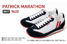 [№5258-8025]1052 PATRICK MARATHON WHT 9420【25.0cm（EUサイズ：40）】