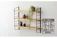 [№5258-7717]シェルフフレーム　ワンバイシックス棚板セット　黒×無塗装