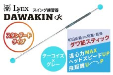 [№5258-1359]リンクスゴルフ　ゴルフ練習器具　ダワ筋スティック　スタンダードタイプ【ターコイズ×グレー】　1本　スイング矯正　飛距離アップ　筋力　ヘッドスピードアプ　アプローチ練習　方向性アップ　リンクスゴルフ　スポーツ　トレーニング