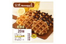 ＜冷凍便＞マネケン ベルギーワッフル 夏限定4種お楽しみセット20個入り(TFR-PChMRt20)【1300830】