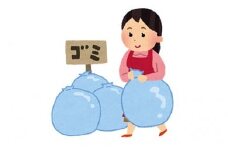 家庭ごみの集積場所へのごみ捨て　週2回（計月8回）