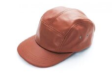 手洗いOK！大きめレザーJETCAP　キャメル　〔 帽子 キャップ ビッグサイズ 〕
