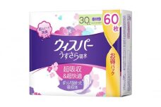 ウィスパー うすさら吸水 吸水ケア 吸水ナプキン 30cc 60枚入 2パック