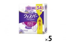 ウィスパー うすさら安心 女性用 吸水ケア 多いとき用 34枚入 5パック
