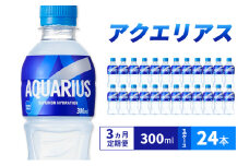 【3ヵ月定期便】アクエリアス 300ml 1ケース 24本 ペットボトル