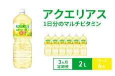 【3ヵ月定期便】アクエリアス 1日分のマルチビタミン 2L 1ケース 6本 ペットボトル