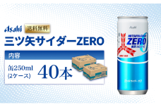 三ツ矢サイダーZERO 缶250ml 40本 (20本入×2ケース)