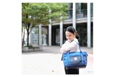 ＜右肩用＞お仕事バッグ　しごとーと　シャイニー　キャリーオン　コバルトブルー/ネイビー