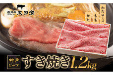 神戸ビーフ ITSS5 しゃぶしゃぶ・すき焼き用 セット 1.2kg ( 肩ロース 600g かた・もも 600g ) しゃぶしゃぶ すき焼き 牛肉  太田家 肉 冷凍 神戸肉 兵庫県 伊丹市 [№5275-0174]