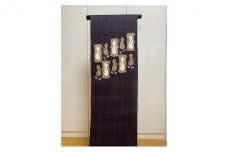 名古屋帯　麻　ネコの柄　お仕立て上がり　お単衣　絽　紗に [№5275-0319]
