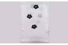 帯揚げ　輪出し　白地にブラック　和装 民芸品 工芸品 伝統技術 帯揚げ [№5275-0418]