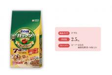 愛犬元気パックン 7歳以上用 ビーフ・ささみ・緑黄色野菜・小魚入り 2.5kg×4袋 ペットフード ドッグフード 犬のごはん 犬用フード 犬 ペット ソフト ユニ・チャーム ペット ユニ・ケアー [№5275-0487]