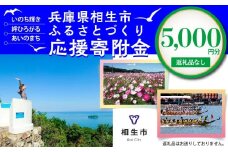 【返礼品なし】兵庫県相生市への寄付（5,000円分）