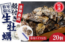 ★先行予約★【5月発送】特選！殻付き生牡蠣 20個【漁師直送！】