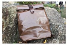 「防水革背負袋」　Waterproof leather  Backpack　（チョコ）