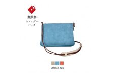 豊岡鞄 velourサコッシュ NU48-102　ブルー