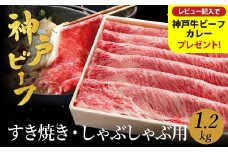 神戸牛 すき焼き しゃぶしゃぶ用 1.2kg【肩ロース 600g+肩・モモ 600g】牛肉 すき焼き しゃぶしゃぶ 肉 赤身 霜降り 黒毛和牛 すき焼き肉 食べ比べ すき焼きセット すき焼き用肉 すき焼肉 神戸ビーフ 太田牧場【但馬牛太田家】【レビューキャンペーン対象商品】