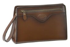 SADDLE　牛革シャドー三角ポーチ（01009-04）チョコ