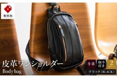 豊岡鞄　皮革ワンショルダー（ブラック）