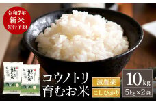 【令和7年産先行予約】新米 減農薬 米 特別栽培米 10kg コウノトリ育むお米 但馬産 こしひかり 兵庫県産(5kg×2袋)（94-004）減農薬 お米 10キロ 精米 白米 コウノトリ米 コシヒカリ 新米 コメ こめ ご飯 ライス 減農薬米