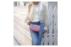 豊岡鞄　TUTUMU スエード Osanpo Wallet（S3101）オールドローズ