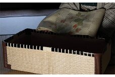 【伝統工芸品】柳行李「黒縁角革永尺行李」 / 豊岡杞柳細工 収納 ハンドメイド

