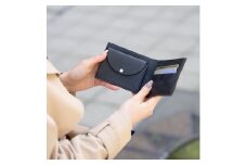 豊岡財布 Haaki Leather 二つ折財布 HLW301 ネロ（HLW301）