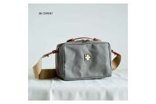 木の庄帆布 キャンバスゴルフラウンド カートラック ショルダーバッグ（セメントグレー）/ Kinosho TRANSIT Bon Voyage CART LUCK BAG18merci ゴルフ ラウンドバッグ カバン 鞄 メンズ レディース グレー 灰色