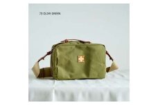 木の庄帆布 キャンバスゴルフラウンド カートラック ショルダーバッグ（オリーブグリーン）/ Kinosho TRANSIT Bon Voyage CART LUCK BAG18merci ゴルフ ラウンドバッグ カバン 鞄 メンズ レディース