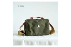 木の庄帆布 キャンバスゴルフラウンド カートラック ショルダーバッグ（ODグリーン）/ Kinosho TRANSIT Bon Voyage CART LUCK BAG18merci ゴルフ ラウンドバッグ カバン 鞄 メンズ レディース グリーン 緑色