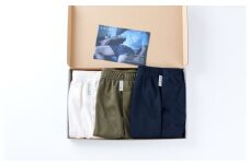 メンズ 下着 ショートトランクス 無地 Ｌサイズ 3枚セット （08 Olive) （10 Ivory）（11 Gray） 締め付け感の無い/専用BOX付き ZIVANE / アンダーウェア
