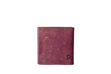 本革製三つ折り財布(ショルダーベルト付き)(パープル)/ イタリア製 本革 革 財布 三つ折り財布 高級 おしゃれ サイフ さいふ メンズ レディース パープル 紫色 ラフトレザーズ 