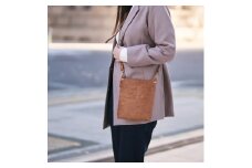 豊岡鞄 haaki Leather SDバッグ HLB101 コニャック/ KOMOREBI 木和田正昭商店 牛皮革 革 ショルダーバッグ レディース 高級 おしゃれ バッグ かばん カバン 鞄 シンプル デザイン ハンドメイド ブラウン 茶色