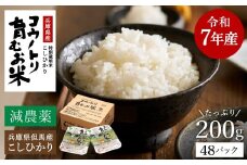 減農薬 パックライス 48個 (200ｇ24食入り×2箱) / 特別栽培米 パックご飯 コウノトリ育むお米 米 コシヒカリ お米 ごはん レンチン ご飯 白米 非常食 長期保存 備蓄 電子レンジ ライス ご飯パック