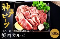 神戸牛 牛カルビ 焼肉用 切り落とし (バラ・肩・モモ) 500g / 訳あり 牛肉 焼肉 カルビ 焼き肉 焼肉セット 赤身 黒毛和牛 赤身 霜降り 国産牛 牛肉切り落とし 牛 肉 やきにく 神戸ビーフ 太田牧場 太田牛 TYY1【但馬牛太田家】