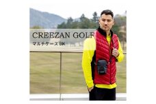CREEZAN GOLF クリーザンゴルフ マルチケース ブラック CCGI-017-02 / ゴルフ ミニショルダーバッグ ゴルフバッグ 軽量 収納力 水濡れに強い 高機能合成皮革 ショルダーストラップ付き シンプル デザイン