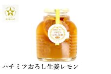 ハチミツおろし生姜レモン 500ml / はちみつ 国産 蜂蜜 ハチミツ 兵庫県産 こうのとり生姜 淡路島産 レモン ノーワックスレモン ショウガオール お湯割り 炭酸割り はちみつジンジャースカッシュ 温活 しょうが ショウガ 生姜  ジンジャー