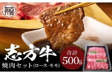 志方牛焼肉セット(500g)《 国産 牛肉 牛 国産牛 焼肉 ロース モモ お手軽 おいしい お取り寄せ グルメ 志方牛 ギフト 送料無料 》【2401A00305】