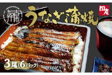 鰻の蒲焼き3尾(6パック)たれ別・挽きたて粉山椒付《 ふっくら 焼きたて うなぎ蒲焼き お茶漬け ひつまぶし 》【2403D05601】