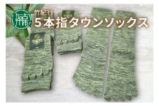竹紀行5本指タウンソックス(グリーンMIX4足)《 送料無料 おすすめ 靴下 保湿 消臭 抗菌 肌に優しい 履き心地抜群 5本指ソックス 父の日 》【2401T02309_05】