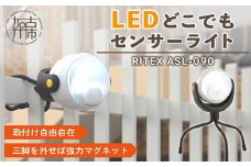 RITEX ASL-090 LEDどこでもセンサーライト 《 防犯 防犯ライト 乾電池式 LED センサーライト 非常灯 防犯グッズ 屋外 キャンプ 株式会社ムサシ 送料無料 ふるさと納税 返礼品 おすすめ 日用品 プレゼント 》【2400O10802】