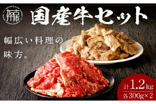 【国産牛】料理の味方セット(切り落とし・ボイルスジ肉)《 肉 牛肉 切り落とし肉 牛すじ 国産 セット 》【2301A09910】