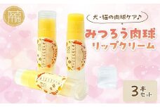 みつろう肉球リップクリーム3本セット《 ペットグッズ 犬 ケア 国産みつろう100% スティッククタイプ オーガニック ホホバオイル 》【2400N13311】