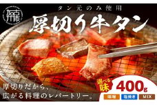 【やわらかい部位(タン元)のみ使用】厚切り牛タン400g(味噌漬け200g・塩焼き用200g)《牛タン 牛肉 牛 肉 お肉 焼肉 焼き肉 厚切 小分け 牛タン厚切り》【2402A09903】