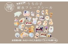 うちの子耐水フレークシール《 犬 猫 ペット シール フレークシール 耐水 オリジナル セミオーダー かわいい おすすめ 》【2400N13316】