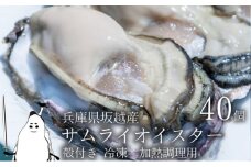 牡蠣 坂越かき 【冷凍】 殻付き 40個(加熱用)サムライオイスター 冬牡蠣