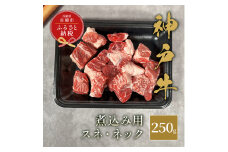 【和牛セレブ】 神戸牛 煮込み用（ スネ  ・ ネック ） 250g　煮込 煮込み 牛肉 肉 神戸ビーフ 神戸肉 兵庫県 赤穂市